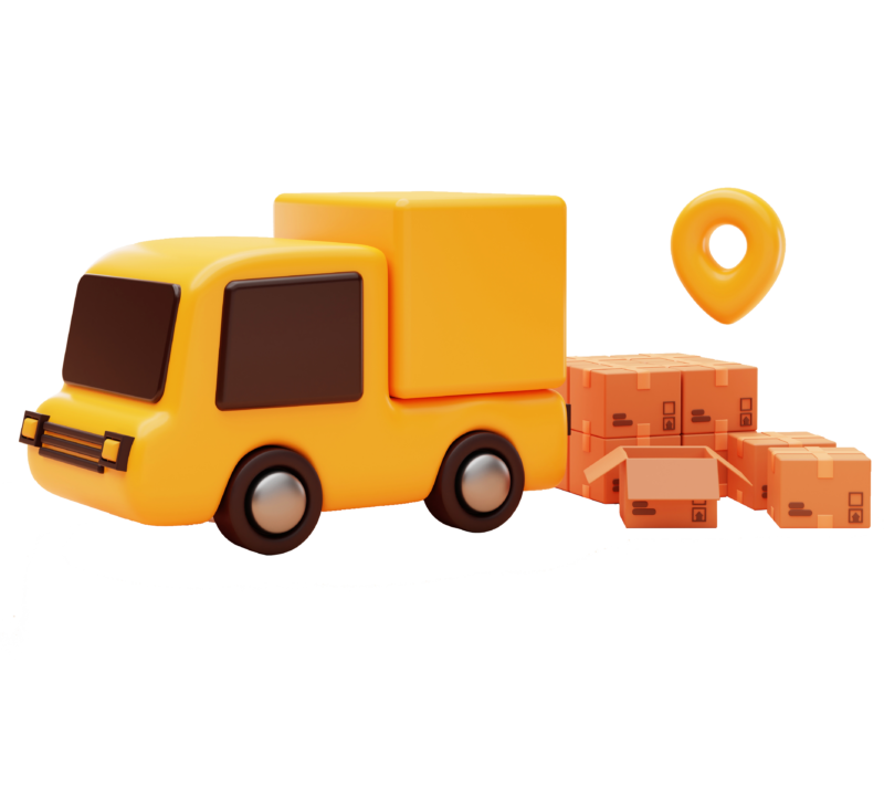 delivery-truck-with-cardboard-location-pin-tracking-free-shipping-fast-delivery-car-deliver-express-delivery